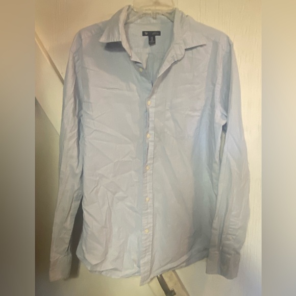 Gap factory long sleeve light blue button down mens dress shirt classic fit med - Picture 2 of 5